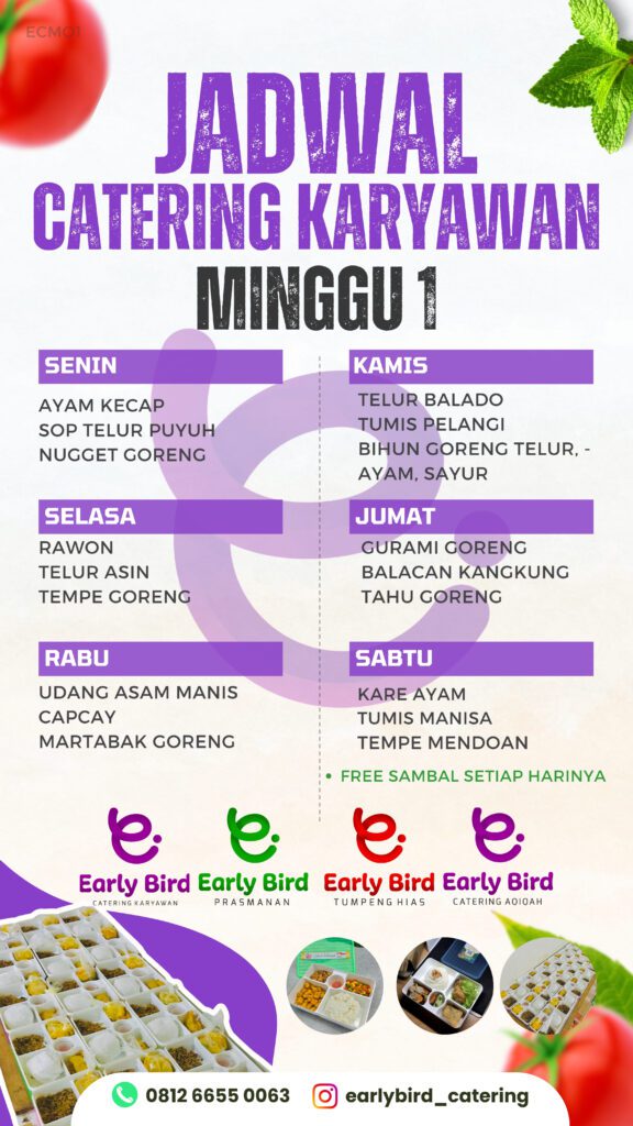 Bisa ganti menu Catering Karyawan Surabaya