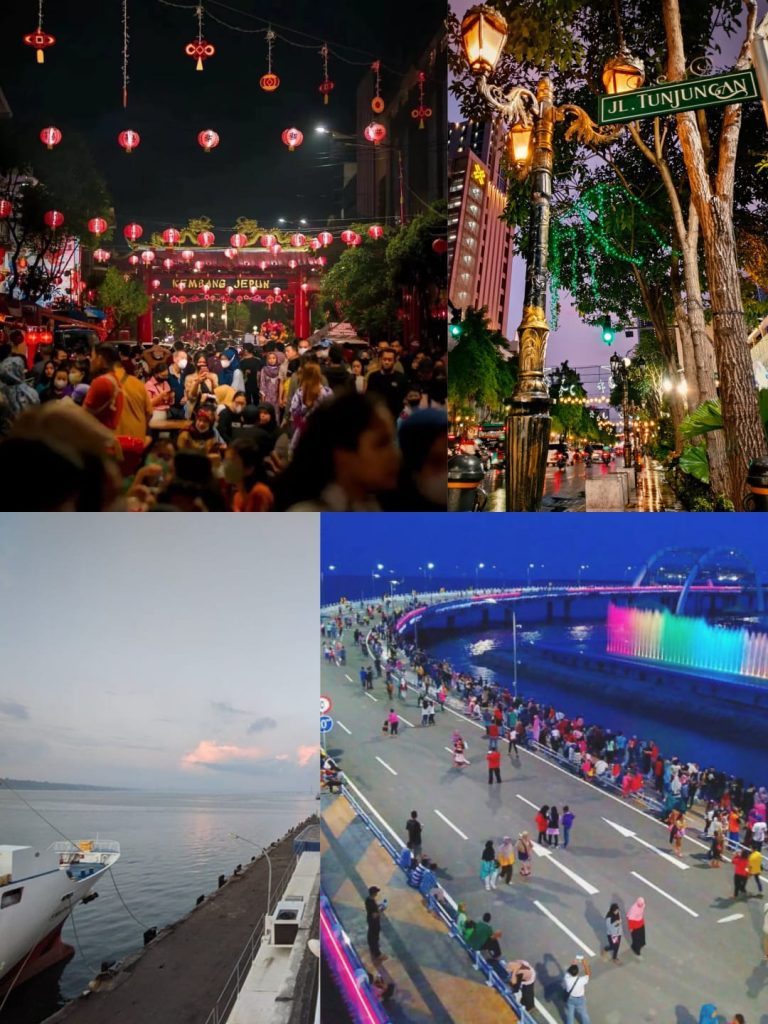 Malam tahun baru di berbagai sudut Kota Surabaya.