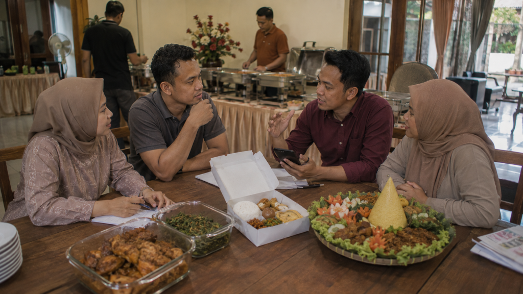 Pilihan catering harian nasi kotak prasmanan dan tumpeng untuk kebutuhan di Surabaya